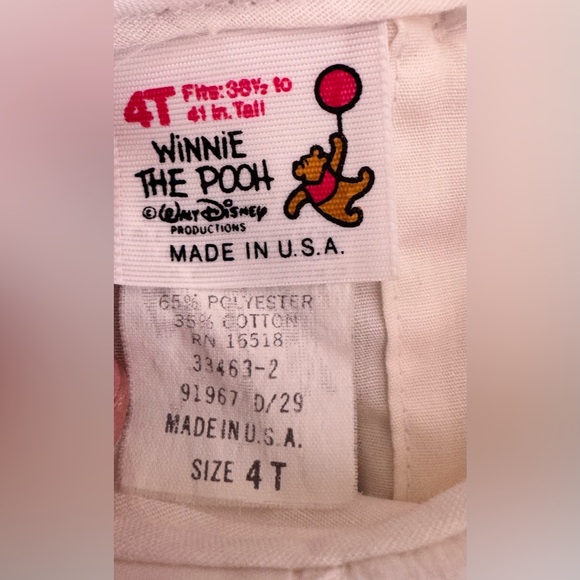 SEARS WINNIE THE POOH girls size 4t cream with ruffles dress VINTAGE - Picture 14 of 15
